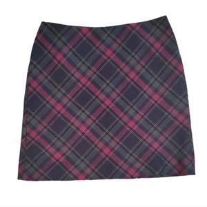 Talbots Wool Plaid Mini Skirt